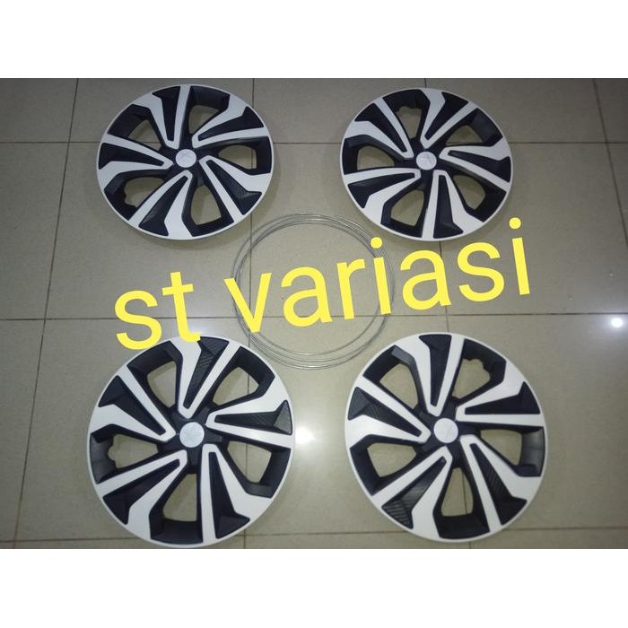 Cover Dop Velg Ring 13 Carbon Komb Putih Grand New Avanza