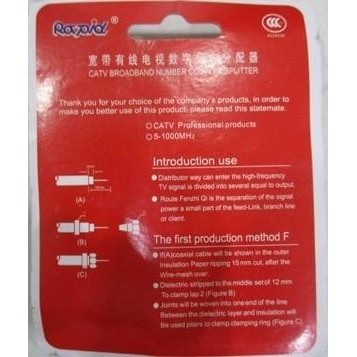 Spliter 4 Way RAPID Splitter Antena TV Pembagi Kabel Cabang Antena