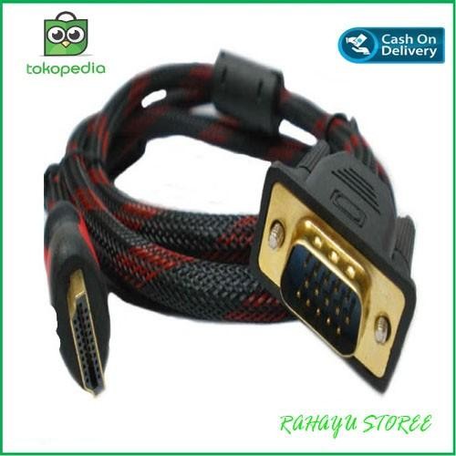 Konverter Laptop HDMI Male Ke VGA, Konverter Laptop Kabel Monitor Lead