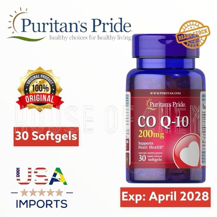 PURITAN PRIDE COQ10 200mg - 30 Softgels Puritan's Pride USA