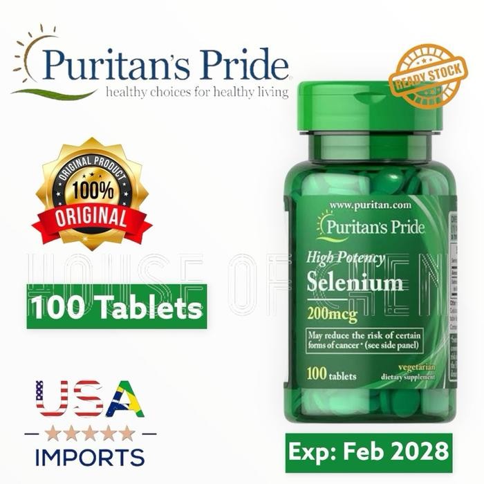 PURITAN PRIDE Selenium 200mcg - 100 Tablets Puritan's Pride USA