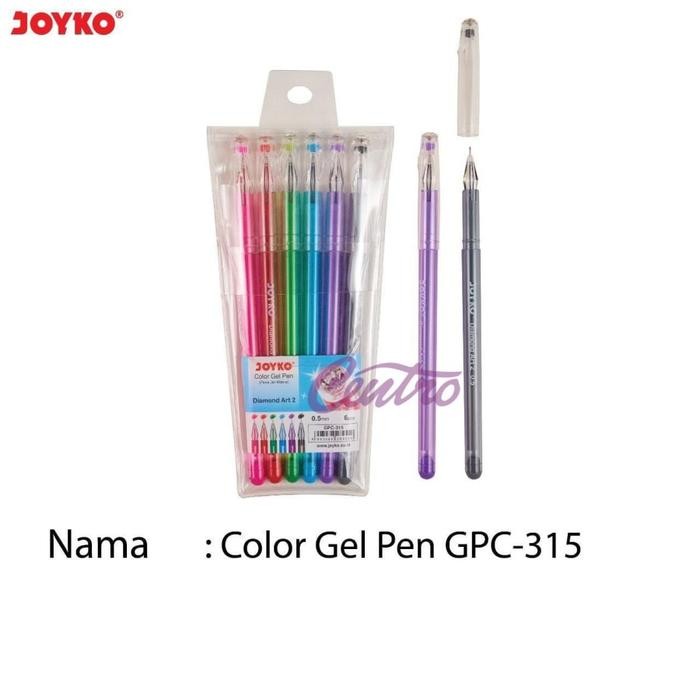 

Joyko Color Gel Pen Pulpen Warna 0.5 GPC-315 Set 6 Warna Bolpen Jel