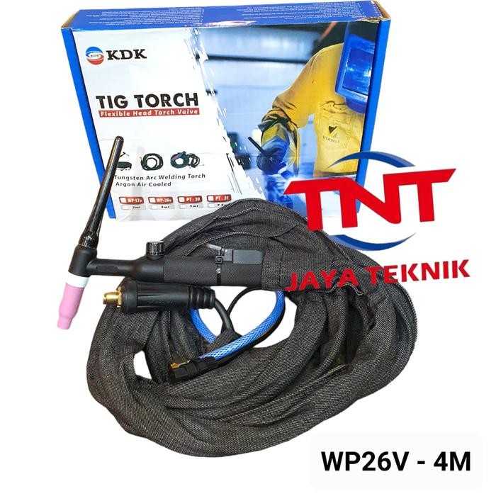 STANG LAS ARGON KDK WP26V - 4 METER / TIG TORCH LAS ARGON WP26V WP26 V