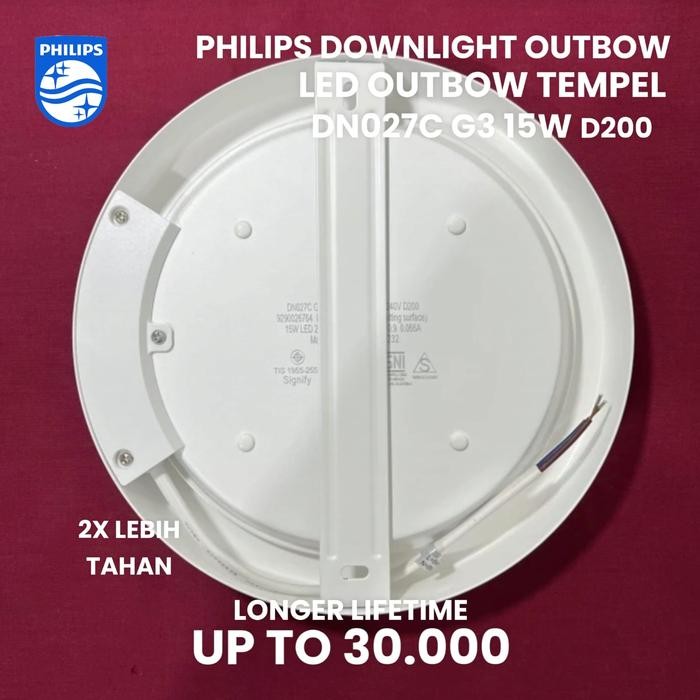 LAMPU PHILIPS DOWNLIGHT OUTBOW 9W WATT OUTBOW TEMPEL LED KANOPI PHILIPS DN027C 9 WATT