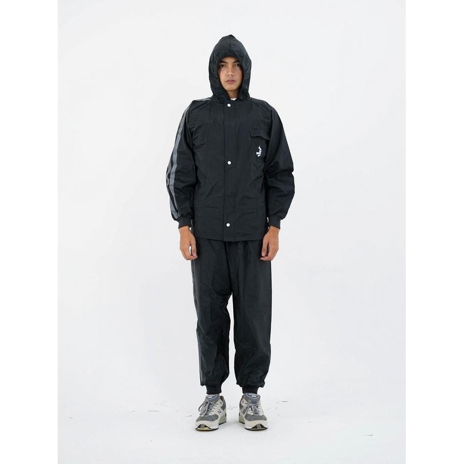 TERLARIS 3Second Jas Hujan Pria Wanita Regular Fit Raincoat Setelan Reflective Buzz OL-C150125 READY