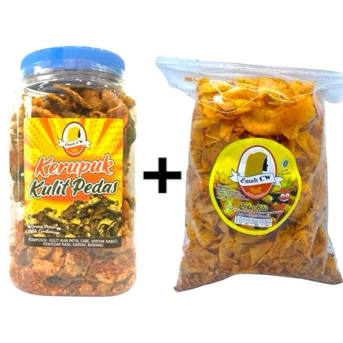 

DISKON Emak Cw - 2 Pcs Paket Nage 44 ( Kulit Ikan Patin Pedas Manje,Pedas Bilis 500G) READY STOCK