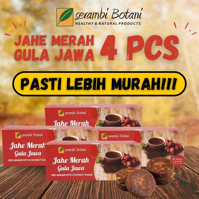 

Pilihan- Bundling Hemat Jahe Merah Gula Jawa Isi 12 Serambi Botani - 4 Pcs