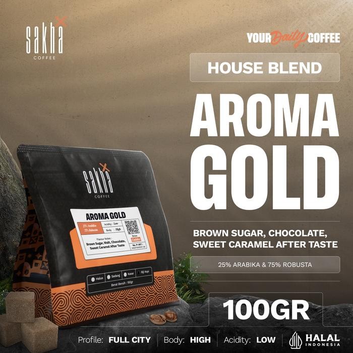 

Pilihan- Kopi Aroma Gold Espresso Blend Coffee Beans 100 Gram Coffe Biji Bubuk