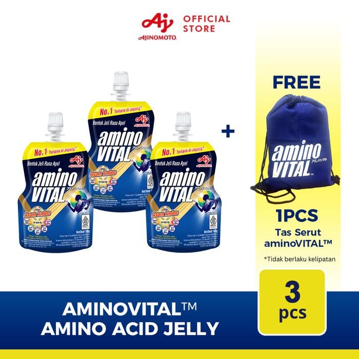 

Pilihan- Aminovital Jelly Apple Flavor 100 Gram (3Pcs) - Bcaa Asam Amino Suplemen Running Gym
