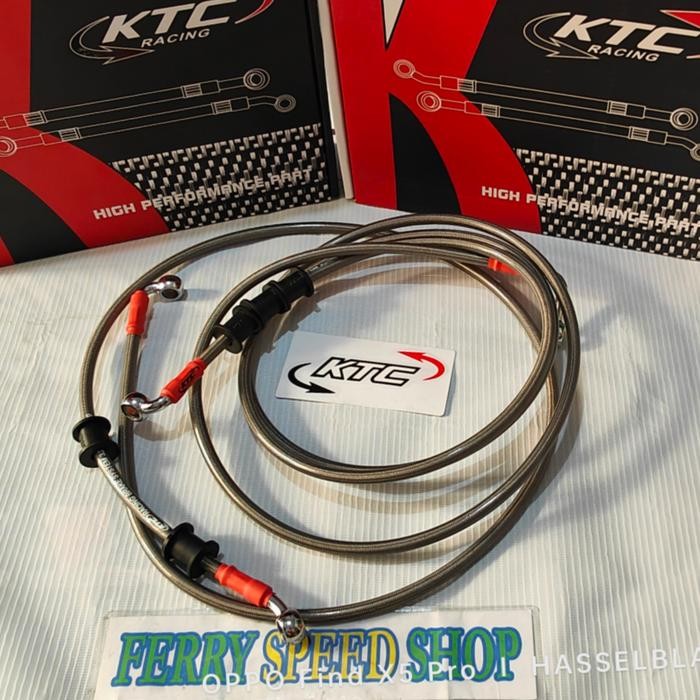 1set selang rem Ktc racing depan dan belakang Nmax abs / Selang rem Ktc Nmax Abs