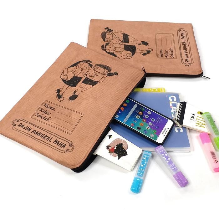 

Sleeve Tablet Shrelo Notebook Onde Sampul Buku Zaman Dulu Jadul Vintage Lucu Coklat Kusam Bahan