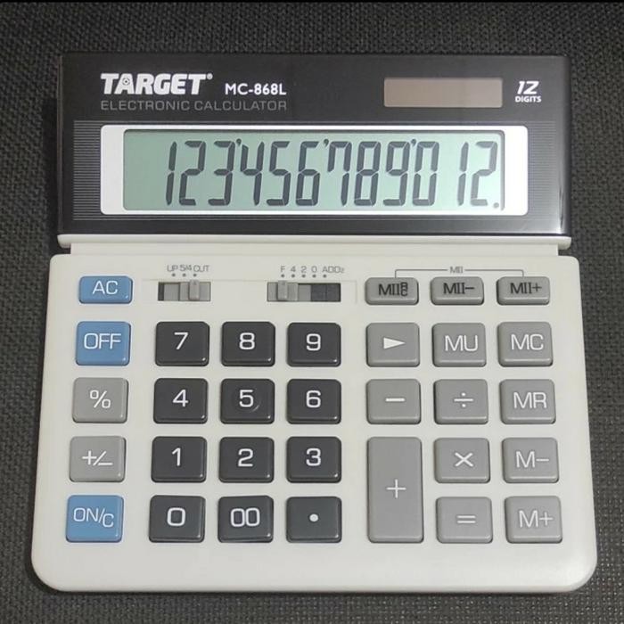 

Promo! Target Calculator Target Mc-868L Dengan Layar Besar 12 Digit Tombol Empuk Pengganti Citizen