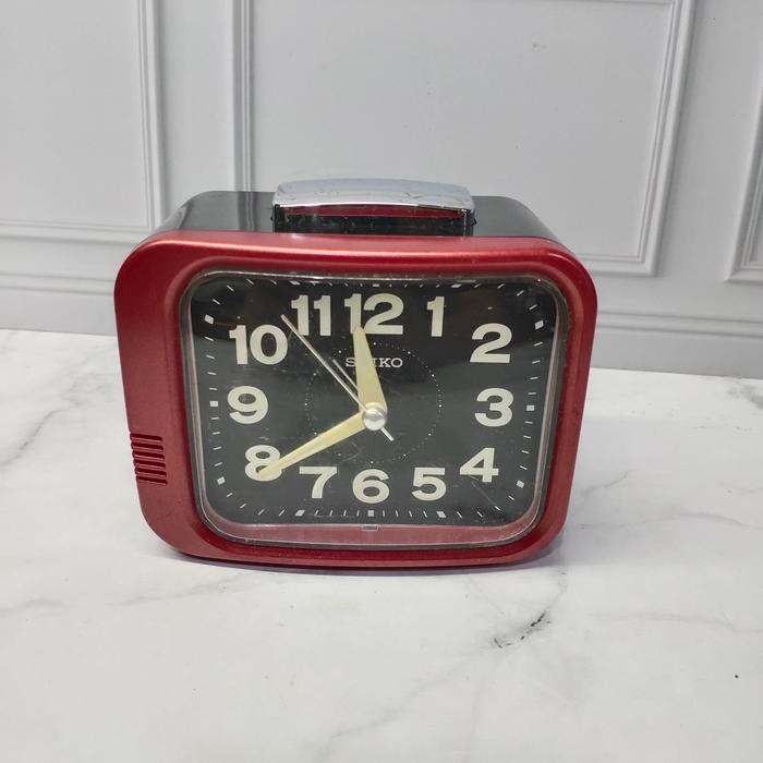 Jam Meja Seiko Merah Original