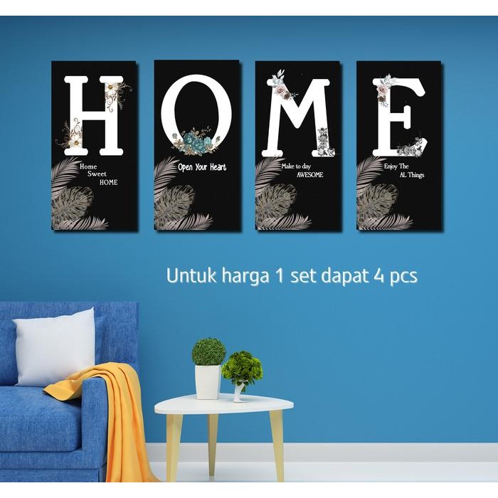 Pilihan- Pajangan Rumah Hiasan Dinding 1 Set Home Sweet Home Dipasang Di Dinding Walldecore