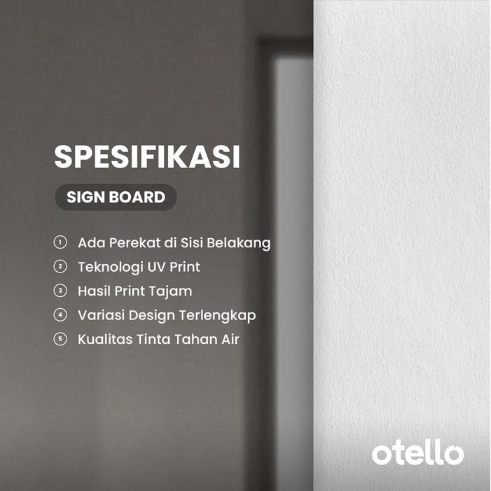 DISKON Perhatikan Langkah Kaki Sign Board Akrilik Tempel Dinding Papan