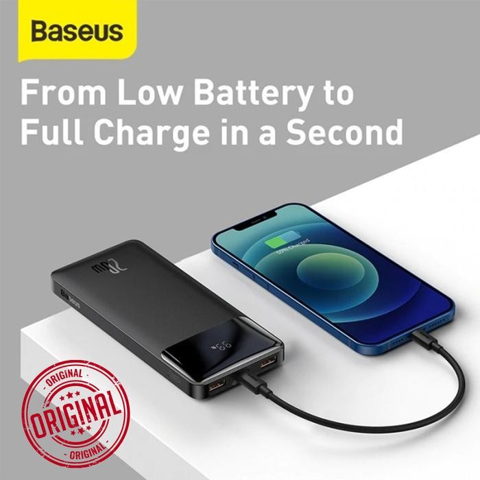 Powerbank Baseus 10000Mah 20W / 15W Bipow Digital Display - Ppbd