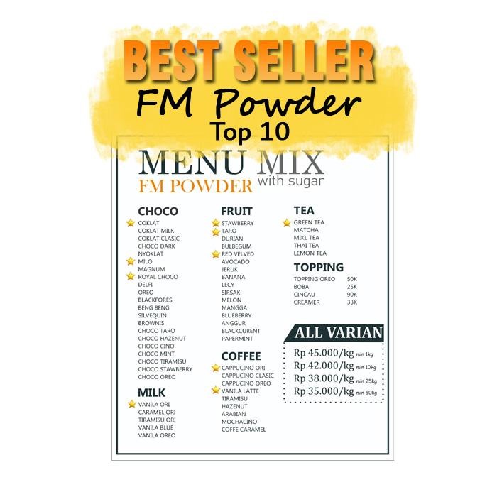 

Promo Fm Powder Drink - Bubuk Minuman Aneka Rasa 500Gr Termurah