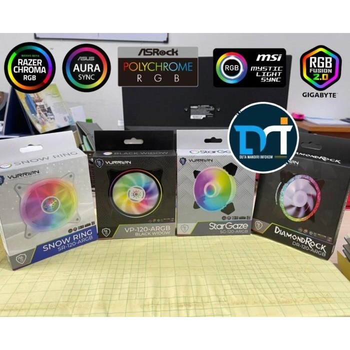 VURRION DIAMOND ROCK DR 120 ARGB -120MM I 12CM ARGB 5V GAMING FAN CASE