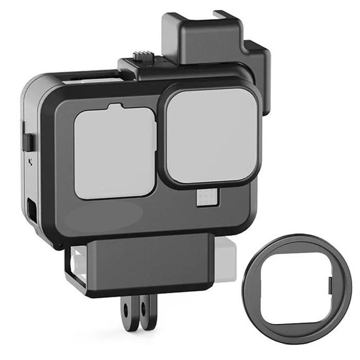 OEM FRAME BUMPER VLOG CASE WITH ADAPTER MIC GOPRO HERO 9/10/11/12