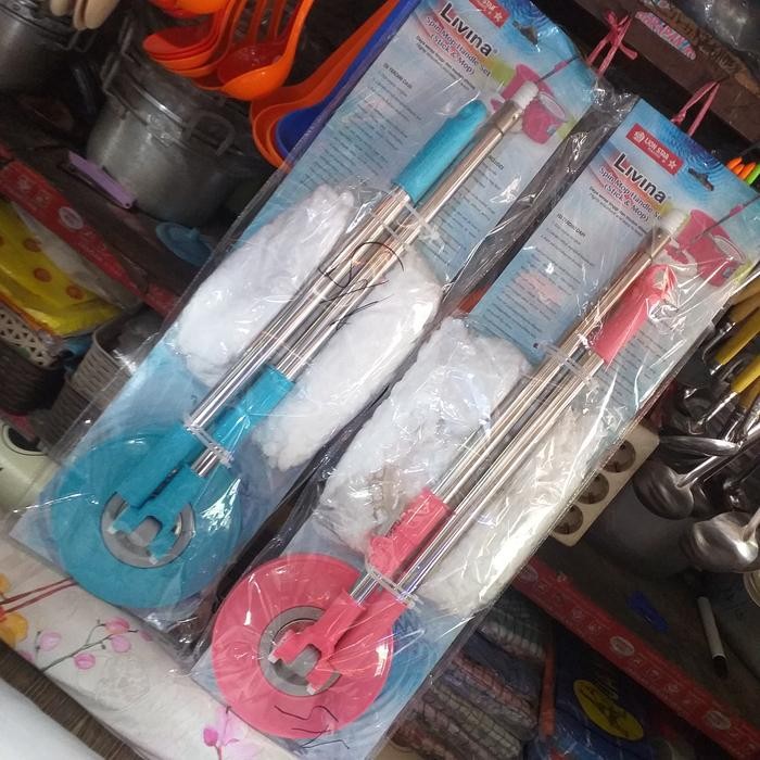 REFILL SET PEL LANTAI MUTAR LIVINA SPIN MOP STIK DAN MOP