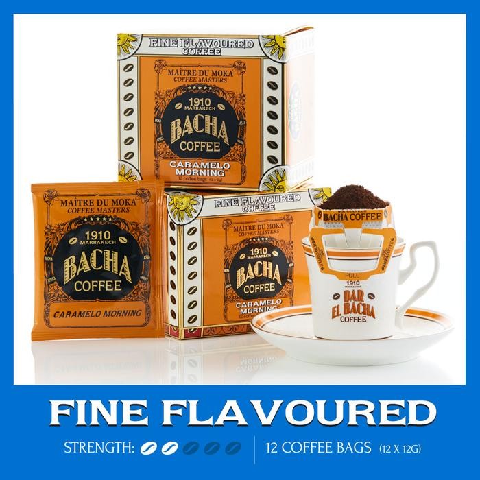 

Bacha Coffee Caramelo Morning Fine Flavoured, 100% Arabica Beans, Medium Roast, x12 Individually