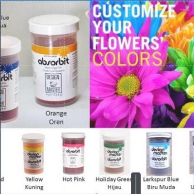

Absorbit Flower Dye Pewarna Bunga Bubuk barang florist aksesoris
