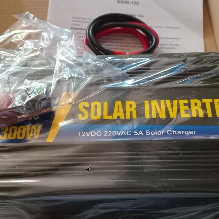 INVERTER WITH SOLAR CHARGER PSW 300W 12V 5A + PANEL SURYA MINI 2 PCS
