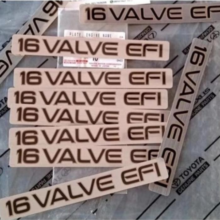 Stiker 16 Valve Efi di Engine Mesin Great Corolla