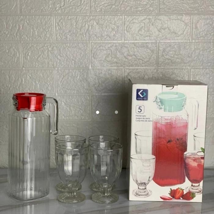 TEKO KACA, WATER JUG, TEKO AIR, BOTOL MINUM, TEMPAT MINUM 1 LITER