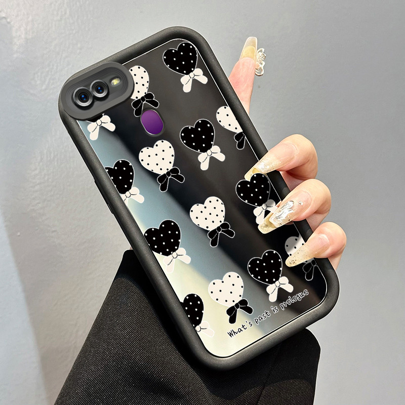 Casing Hp Untuk OPPO F9 F9 Pro A7x Realme 2 Pro Realme U1 Case Hati hitam dan putih Kasing Cesing Ny