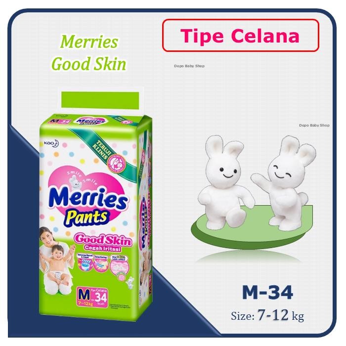 Merries Meries Merris Pants Popok M 34 M34