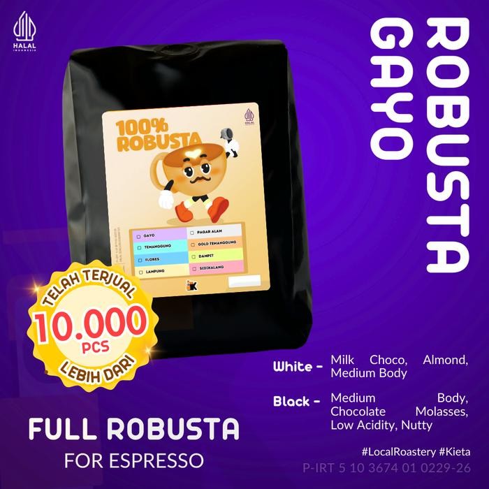 

Kopi Fine Robusta Aceh Gayo by Kieta Coffee 1000gr - Biji Kopi
