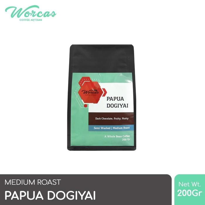 

WORCAS Arabica Papua Dogiyai 200 Gram - Medium Roasted Coffee