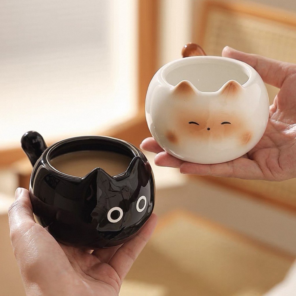 Siamese Cat Ceramic Coffee Cup Creative Cute Cat Water Cup
