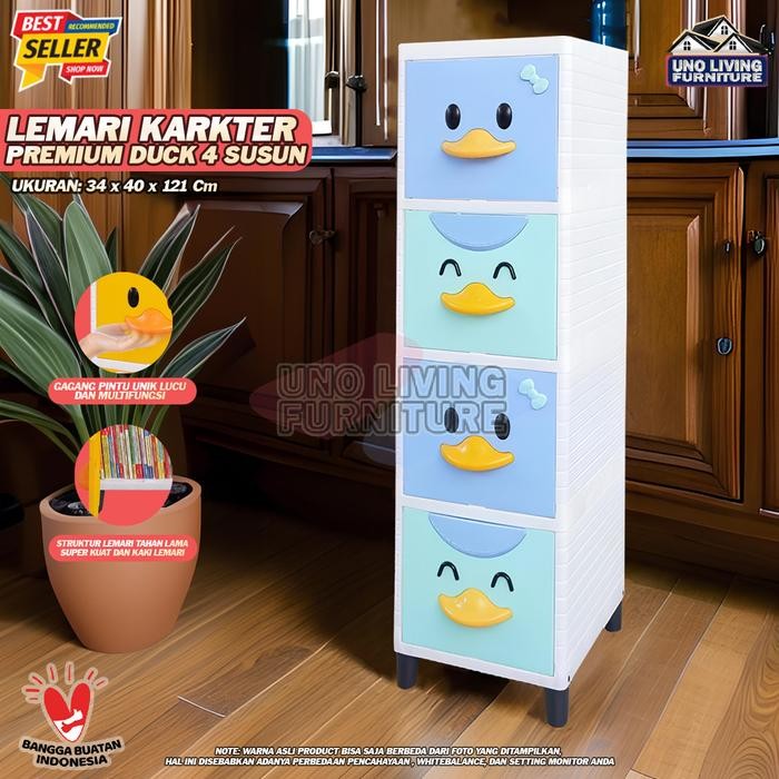 Lemari Pakaaian Plastik Karakter Lemari Bebek Club Alfa Duck Cad Tcad -Gratisongkir