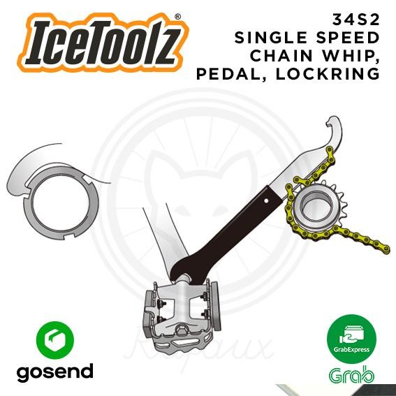Icetoolz Single Speed Chain Whip Alat Sprocket Lockring Sepeda 34S2 #Gratisongkir