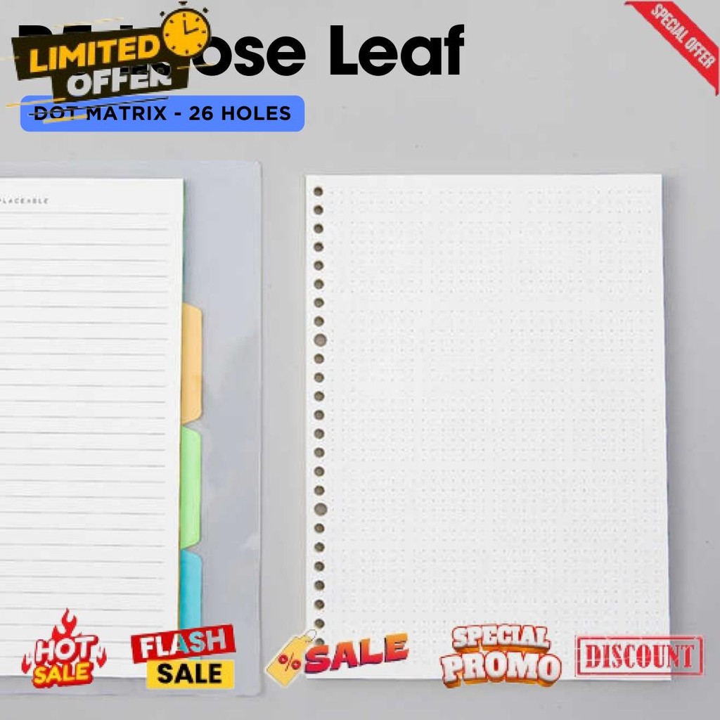 

Termurah MINKYS Kertas Binder B5 26 Lubang Loose Leaf Paper 60 Sheets - B5-26 Diskon