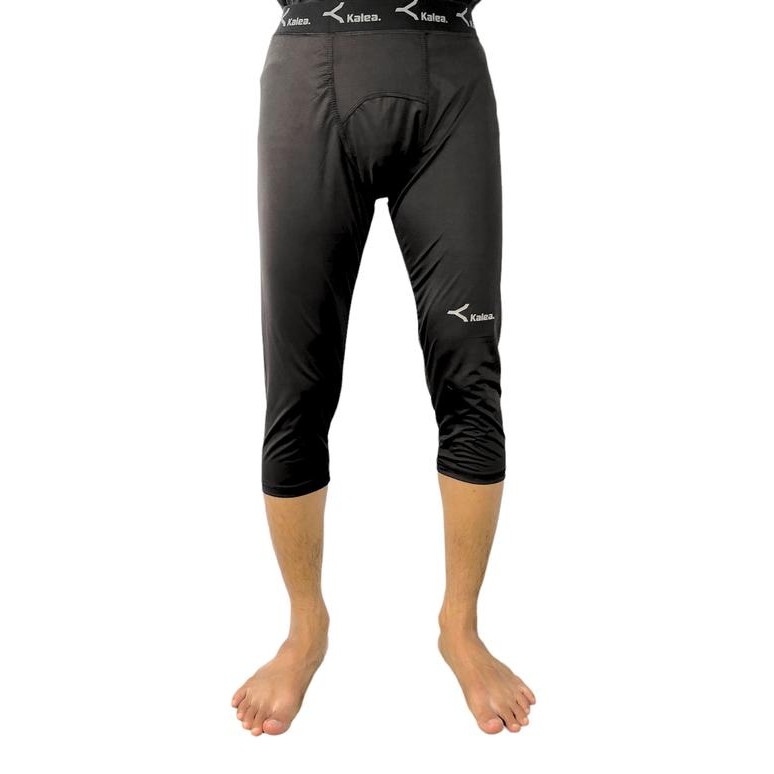 Baselayer Kalea Celana Legging Olahraga Pria Leging Ketat Olahraga 3/4 Pants Wanita Bola Outdoor