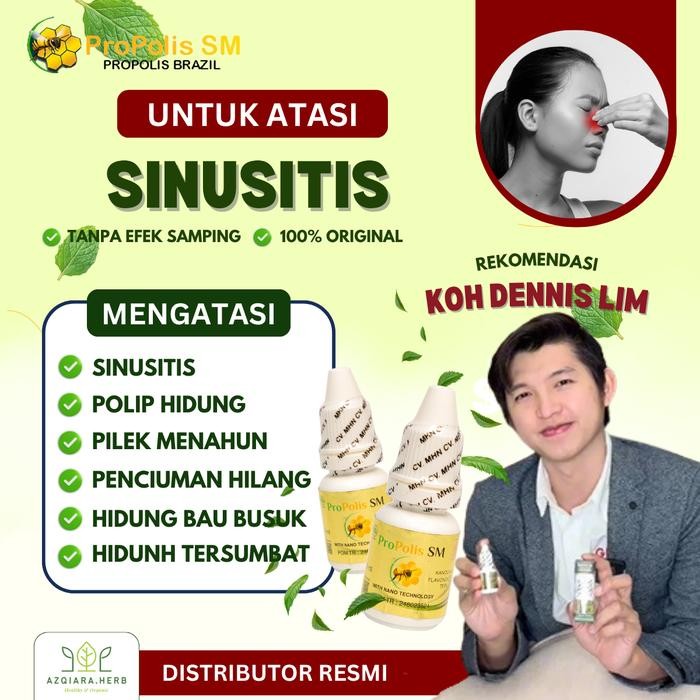 Propolis Sm Untuk Mengatasi Sinusitis, Polip Hidung, Pilek Menahun, Benjolan Di Dalam Hidung,