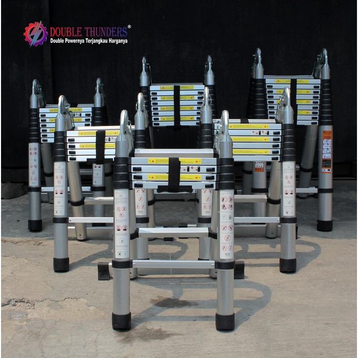 Dt Tangga Double Teleskopik 2,5M + 2,5M 5 Meter Tangga Teleskopik 5 Meter Tangga Gratisongkir