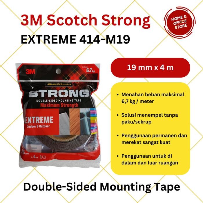 

Stok Baru 3M Scotch VHB Strong Outdoor Mounting Tape Extreme 19 mm x 4 m