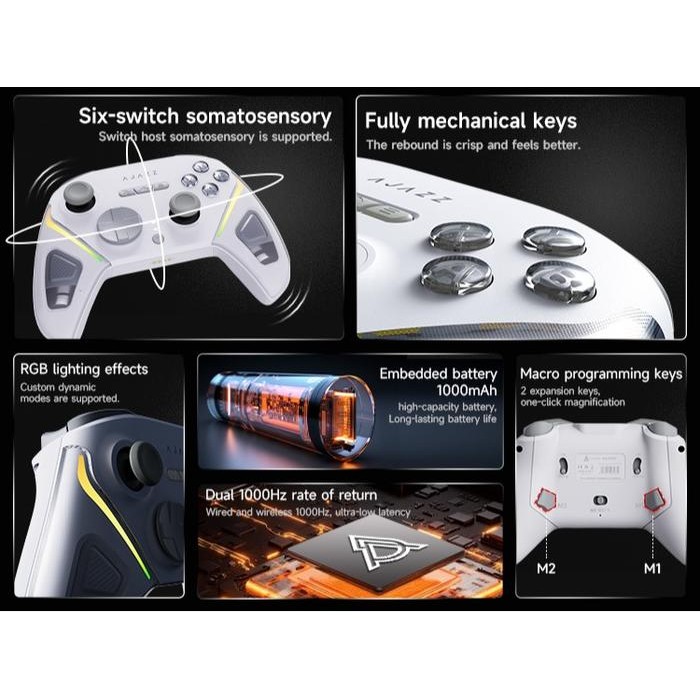 Ajazz GALAXY GP100 / GP-100 Mutliplatform Gamepad With Hall Effect & Mechanical Switch Triple