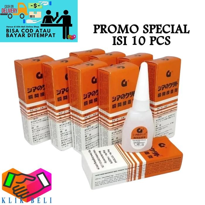 

Stok Baru [KBM] (PROMO SPECIAL ISI 10 PCS) Lem G / Lem Korea G / Lem Tetes Cair G / Lem Cairan G