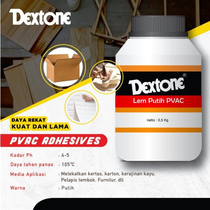 

Stok Baru Lem Putih Dextone PVAC 500 gr