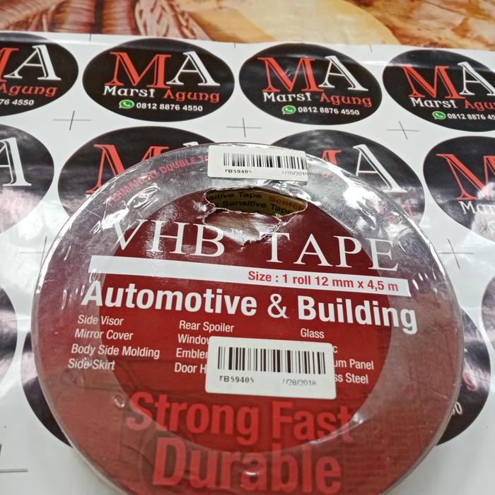 

Stok Baru 3M VHB Tape 12mm x 4,5m Double tape 3m