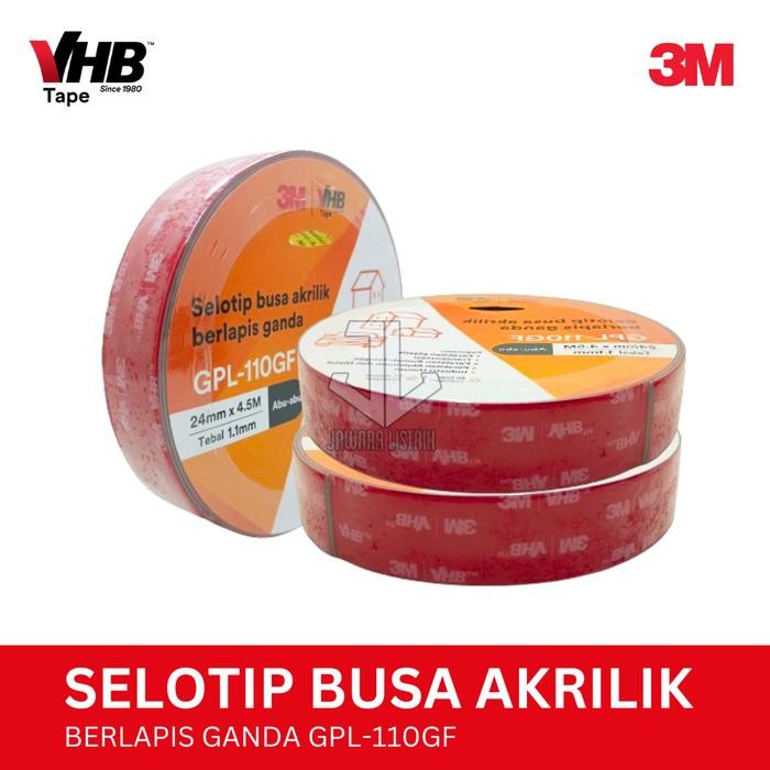 

Stok Baru VHB DOUBLE TAPE MERAH BUSA AKRILIK 3M 3 M ORIGINAL BERLAPIS GANDA 24mm x 4,5M TEBAL 1,1mm