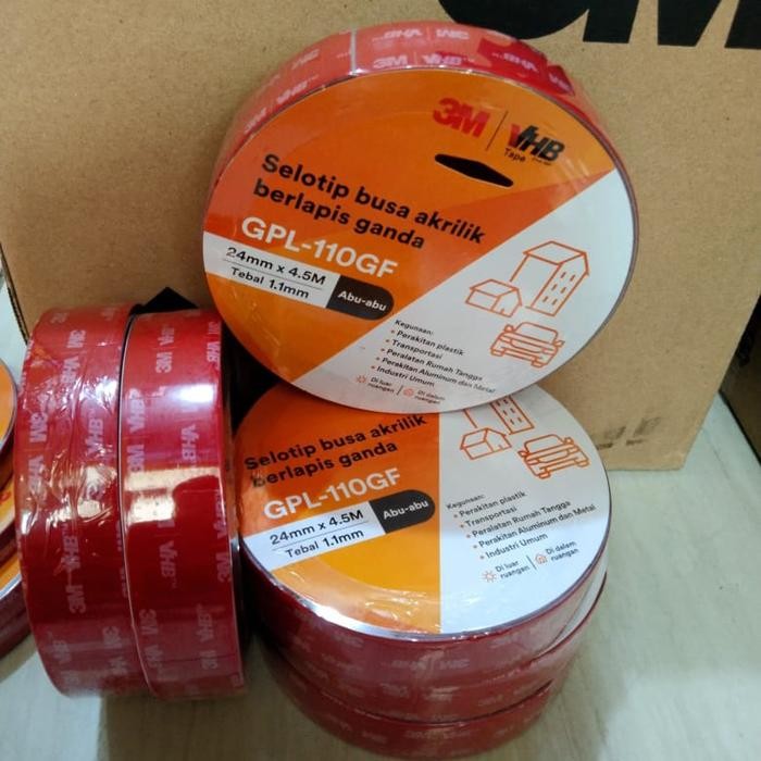 

Stok Baru 3M Double Tape VHB Original 3M Super Kuat Super Lengket 24mm
