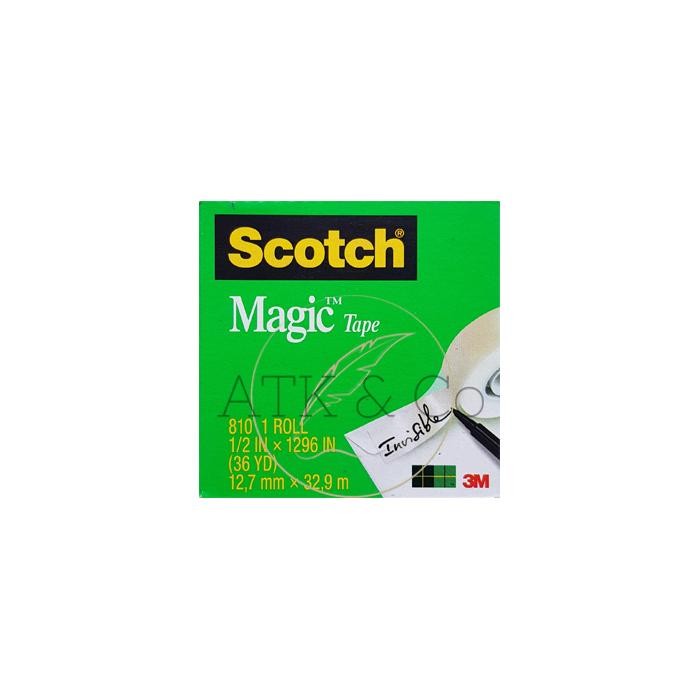 

Stok Baru Scotch Magic Tape 3M 810 Invisible 1/2 Inch - Solasi 12mm Bisa Ditulis