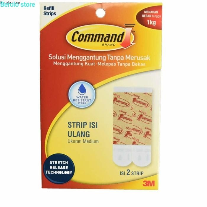 

Stok Baru 3m Command Strip Isi Ulang Waterproof Medium