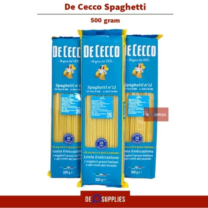 

Caraka.store1 De Cecco Spaghetti 500gr - Dececco Spageti Spagetti Premium Pasta